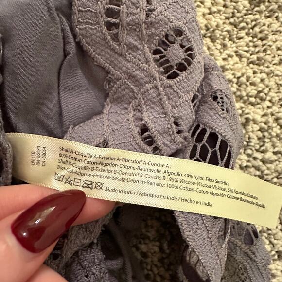 Free People One slate purple lace bralette size XS - Picture 6 of 8